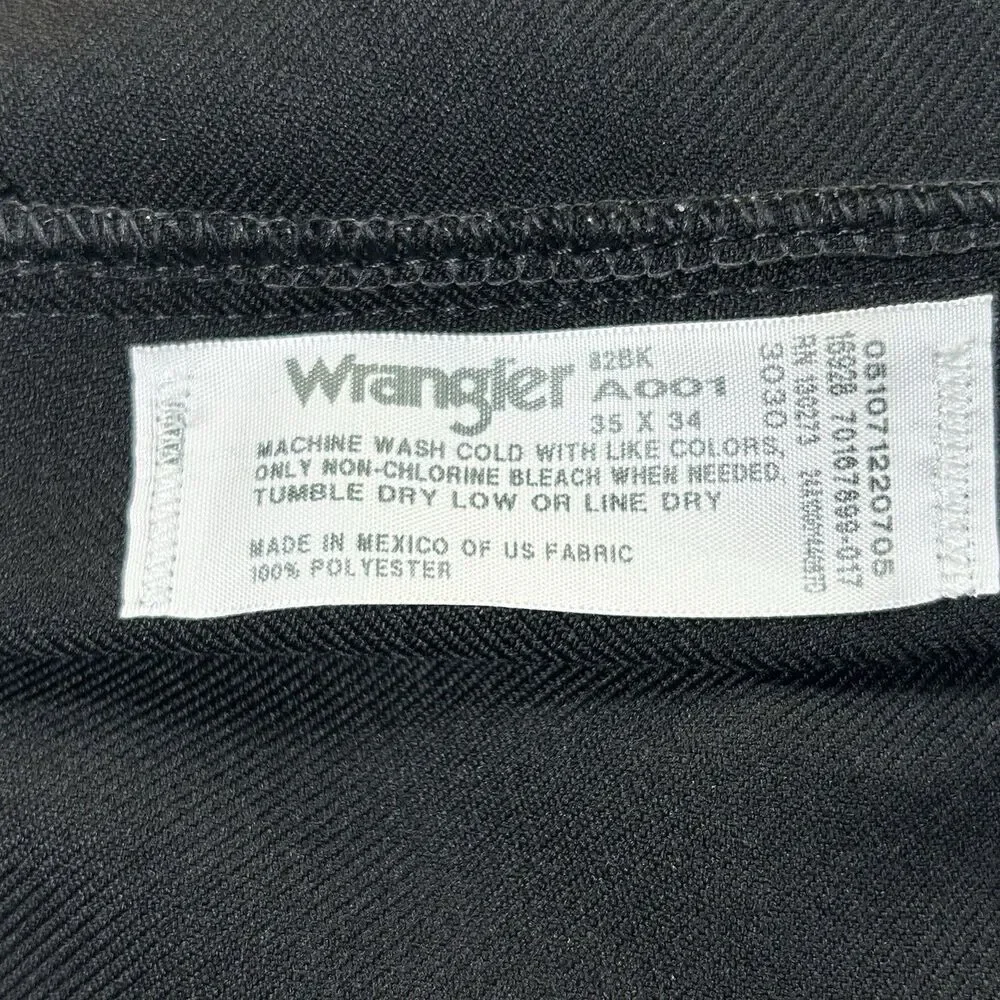 Wrangler Men's Black Dress Pants (light flare)